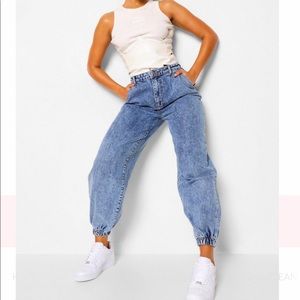 Boohoo ACID WASH ELASTICATED CUFF JOGGERS